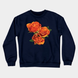 Roses - Three Orange Roses Crewneck Sweatshirt